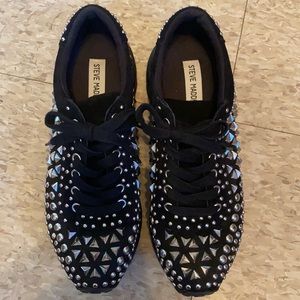 Steve Madden, “Carissa” Sneakers 
w/silver stud embellishments